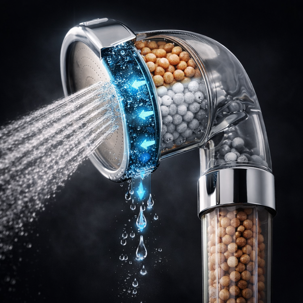 Duchero de Mano Multifuncional filtro de piedras volcánicas ionizadas