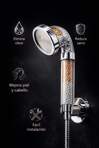 Duchero de Mano Multifuncional filtro de piedras volcánicas ionizadas